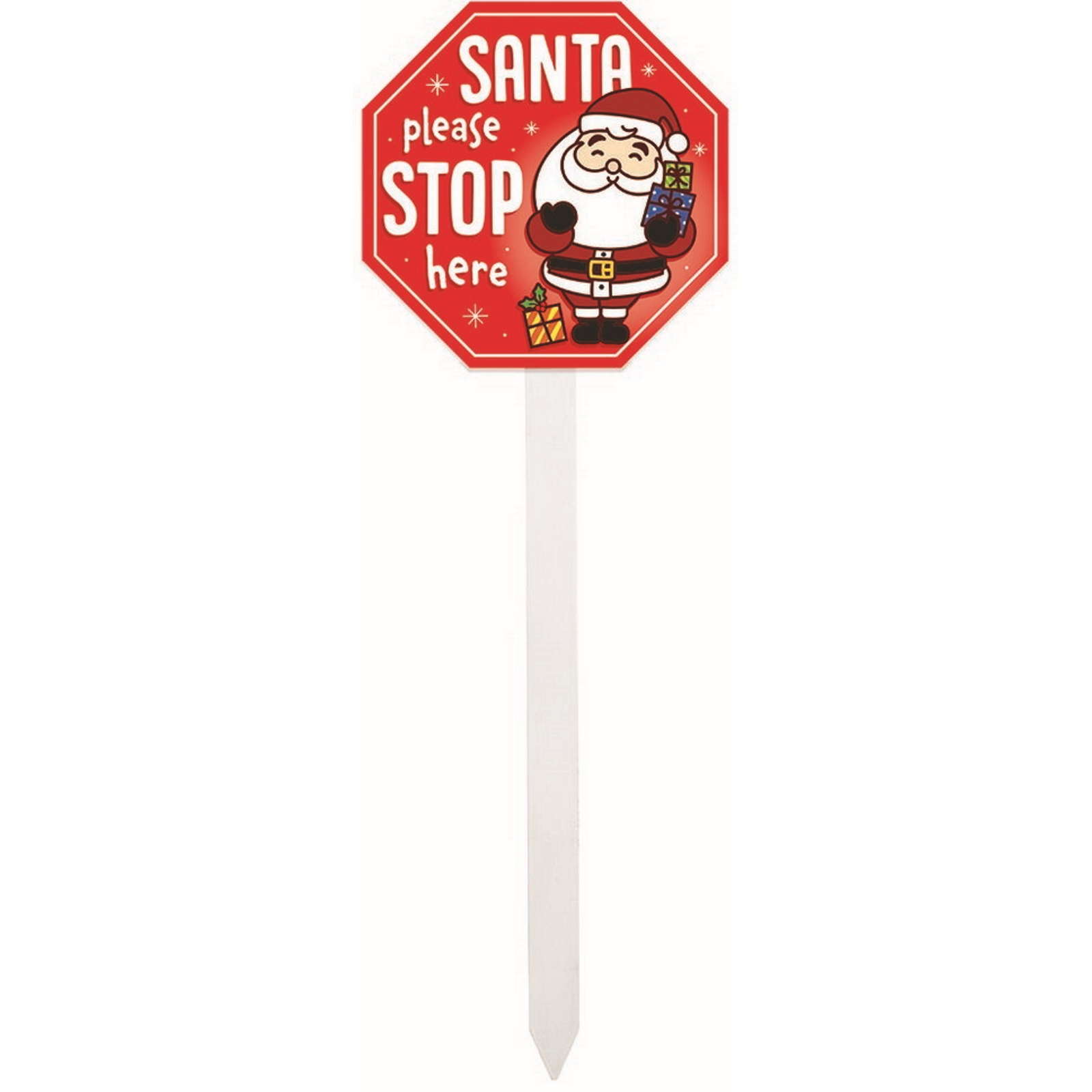 Santa Please Stop Here Christmas Yard Sign 60cm