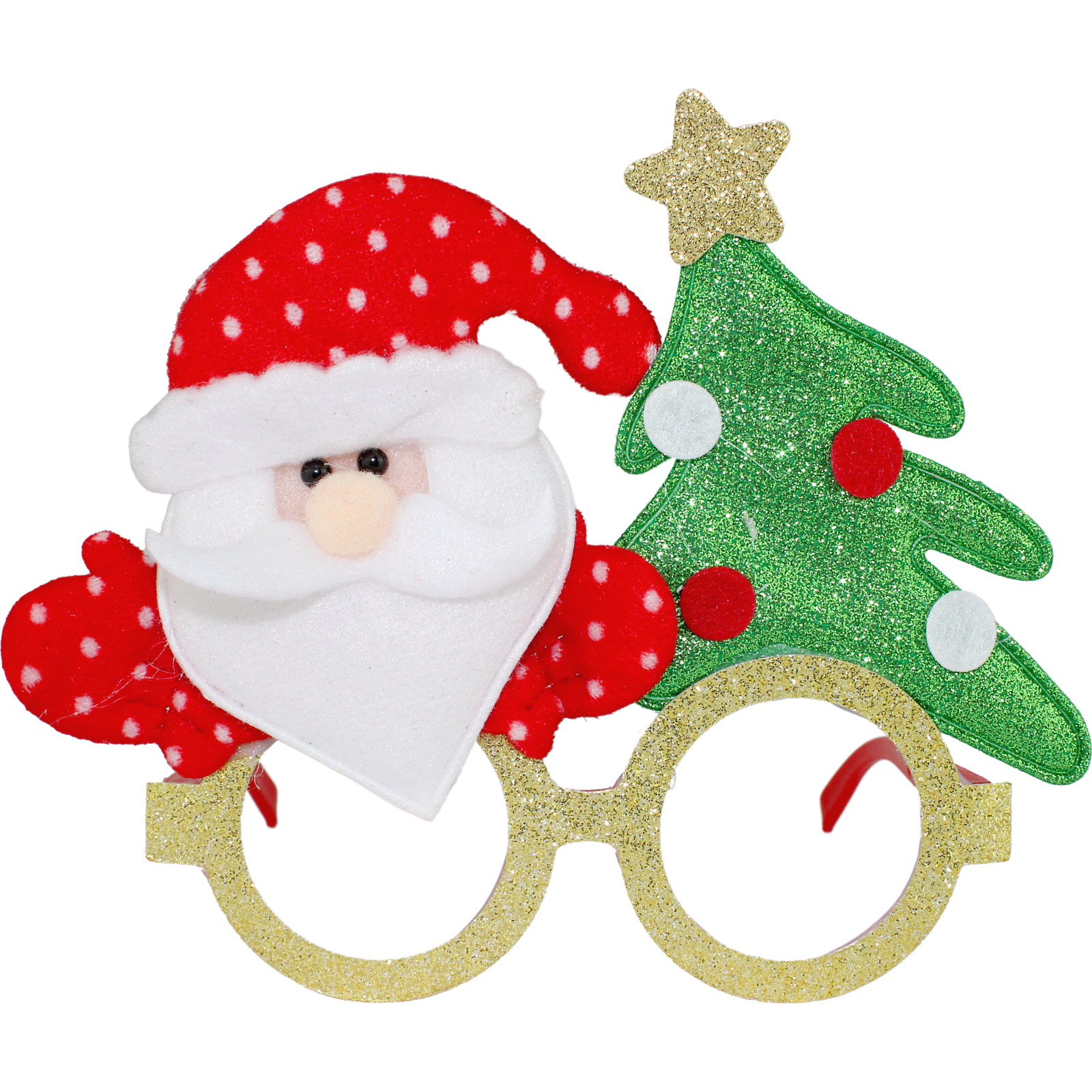 Santa & Christmas Tree Party Glasses