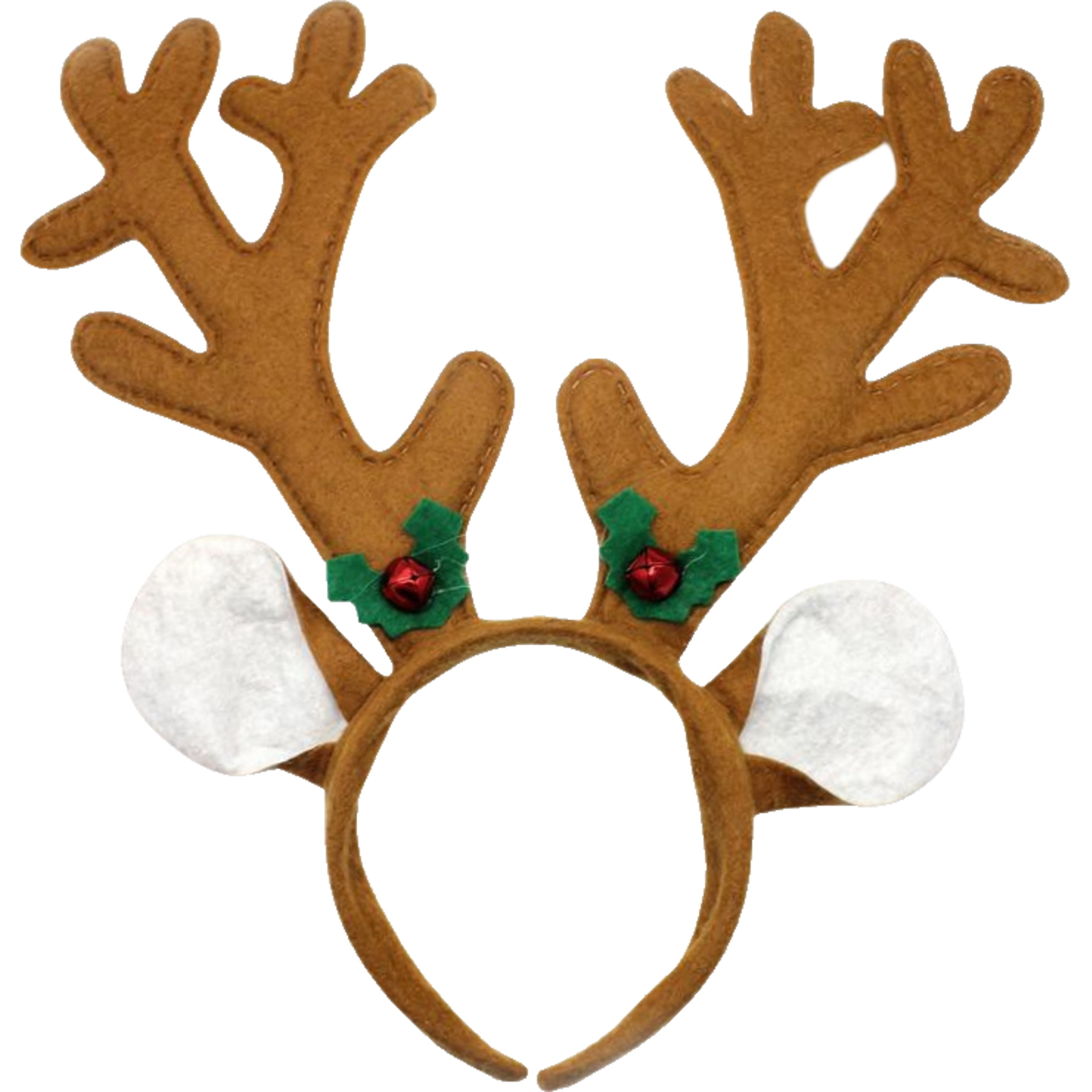 Reindeer Ears & Antlers Headband with Bells