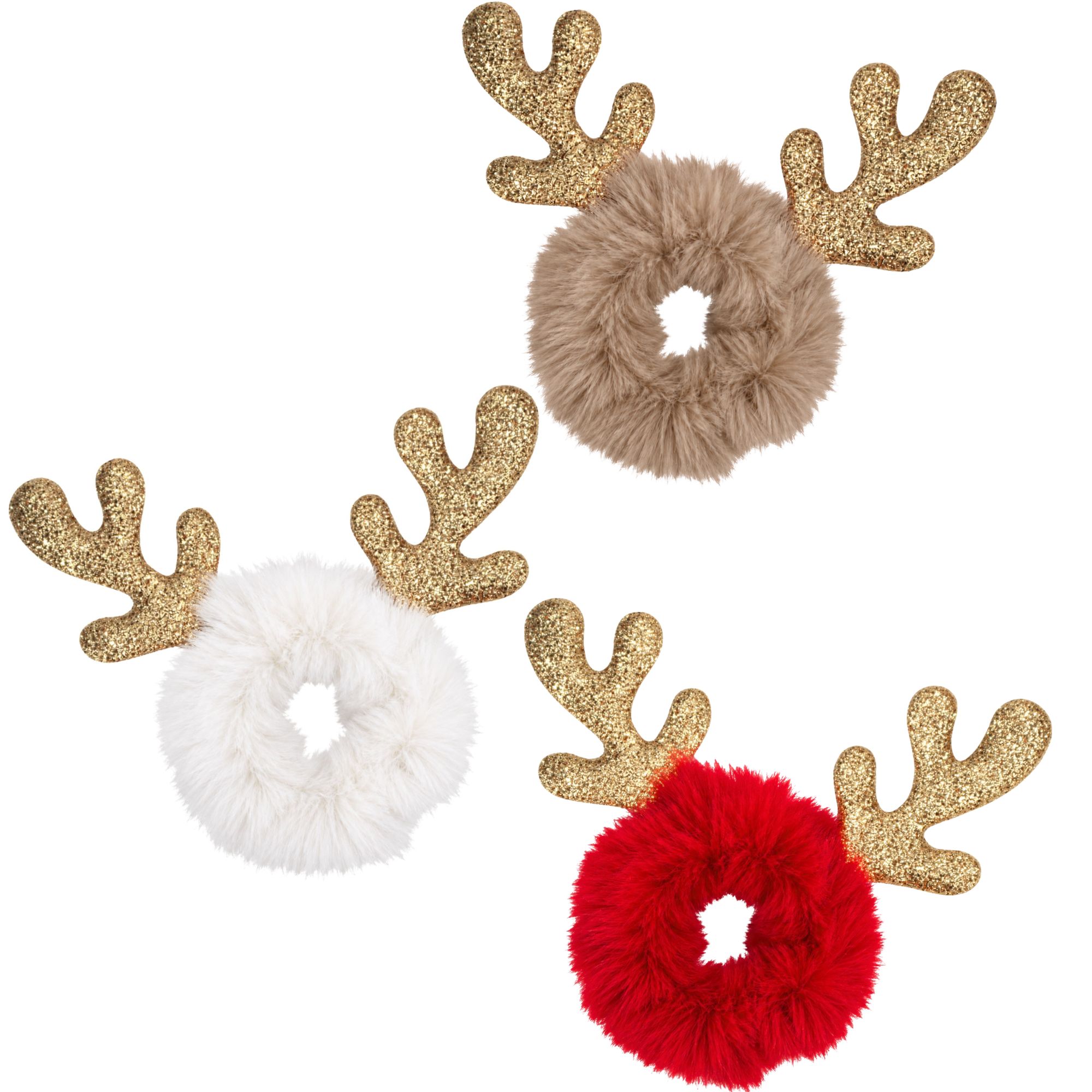 Christmas Reindeer Antler Scrunchie Assorted