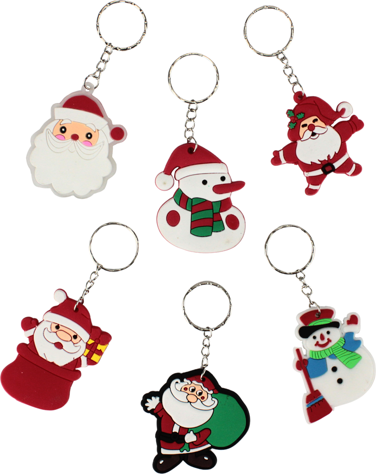 Christmas Character Keyrings (Pack of 12)