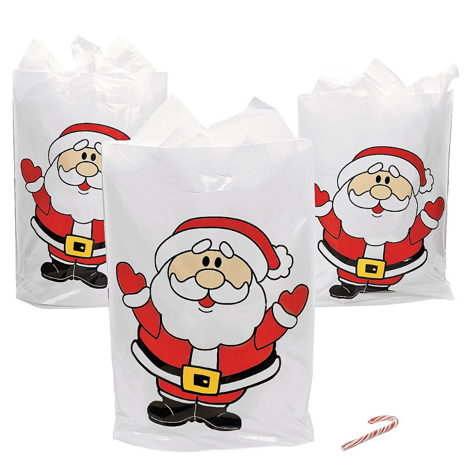 Large Plastic Santa Bags (Pack of 50)
