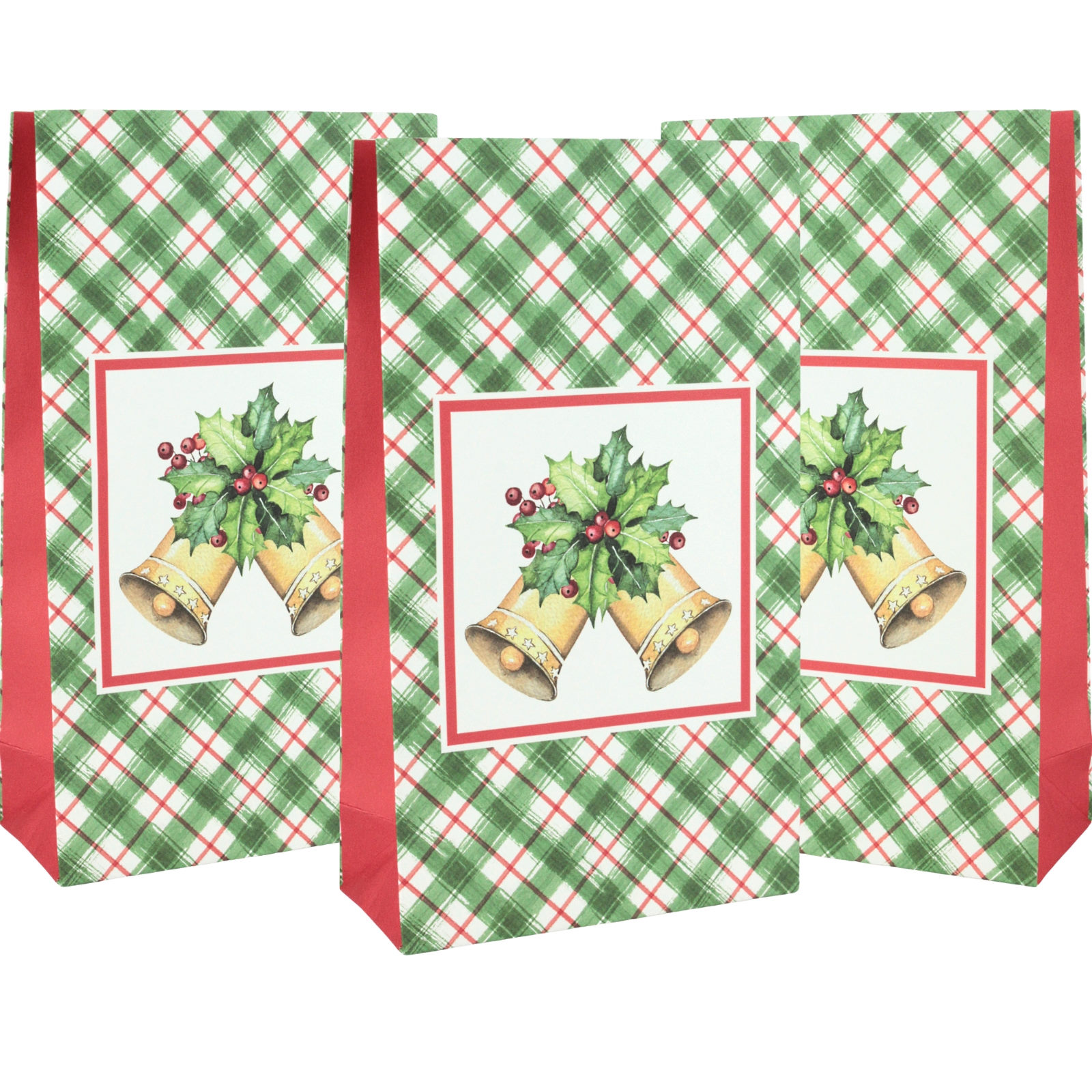 Jingle Bells Paper Lolly / Treat Bags (Pack of 6)