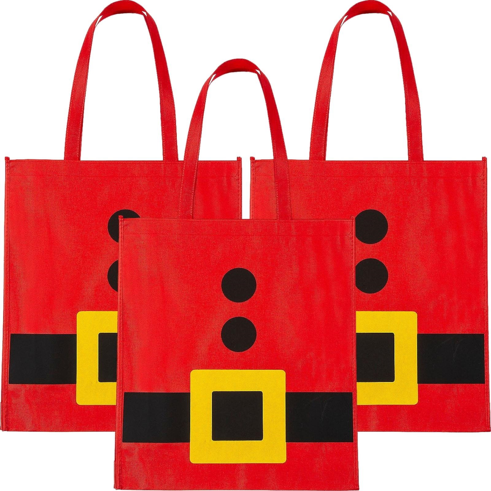 Jumbo Santa Belt Tote Bags (Pack of 12)