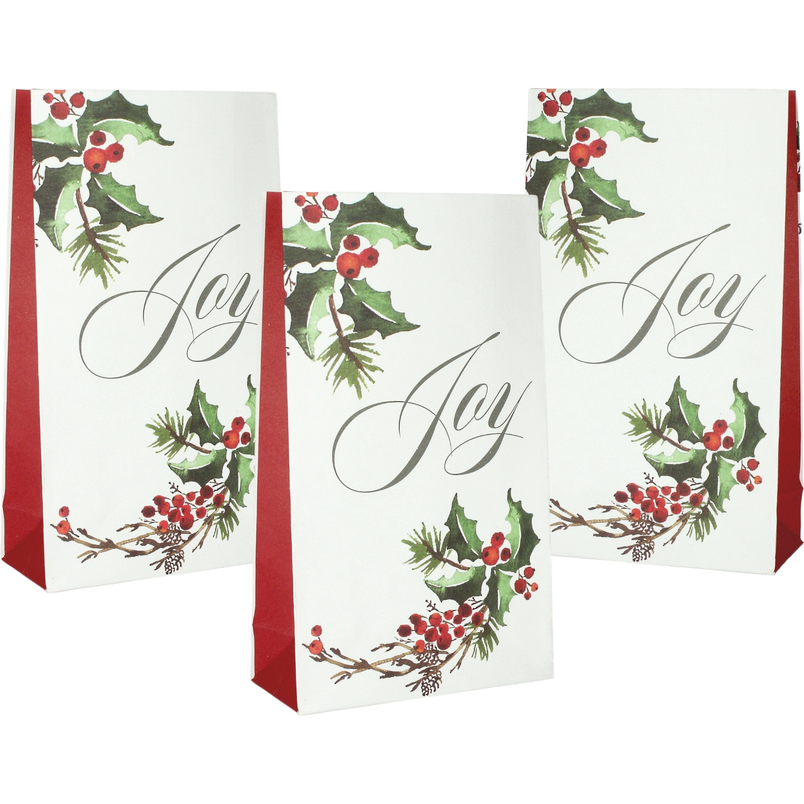 Joy to the World Mini Paper Lolly / Treat Bags (Pack of 6)