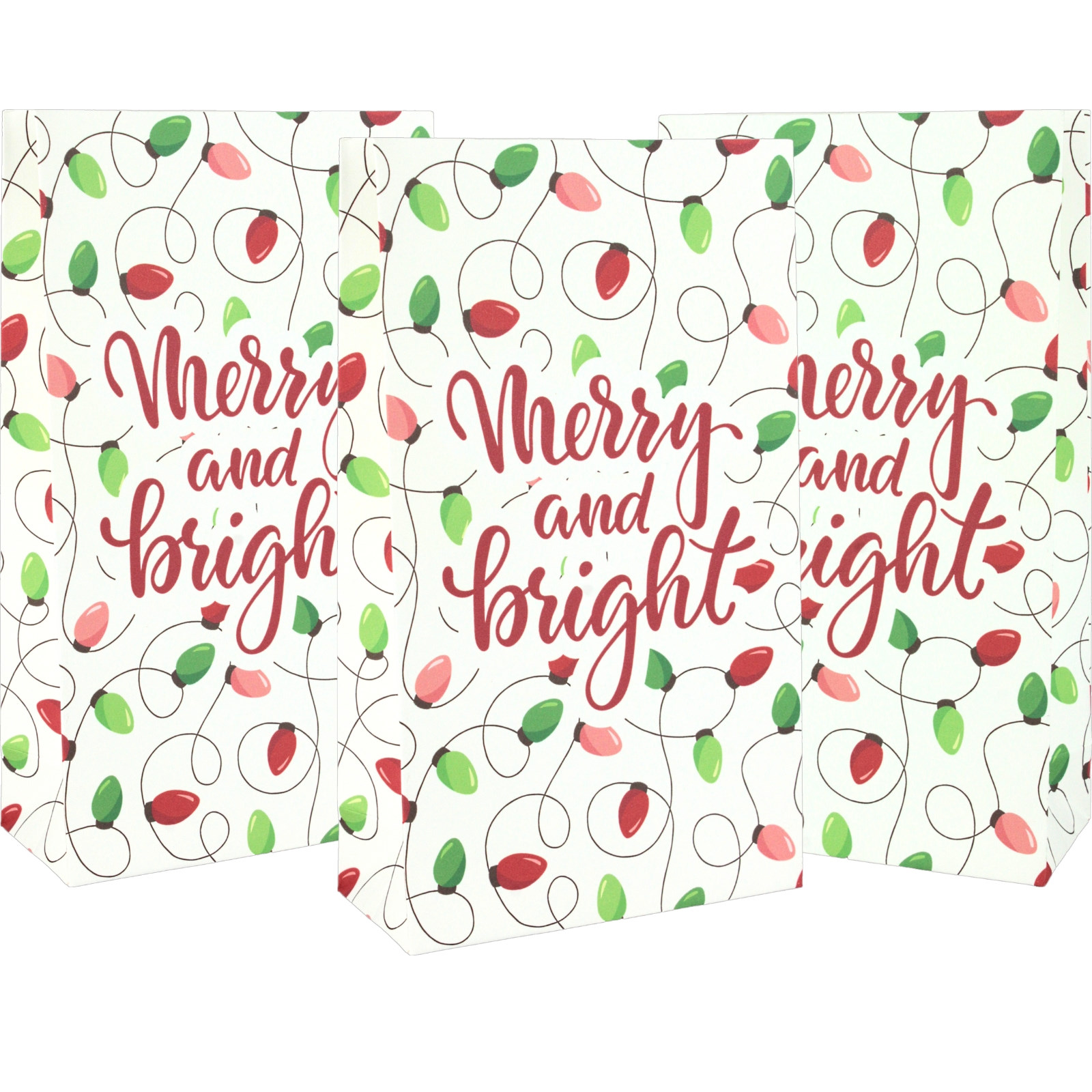 Merry And Bright Paper Lolly / Treat Bags (Pack of 6)