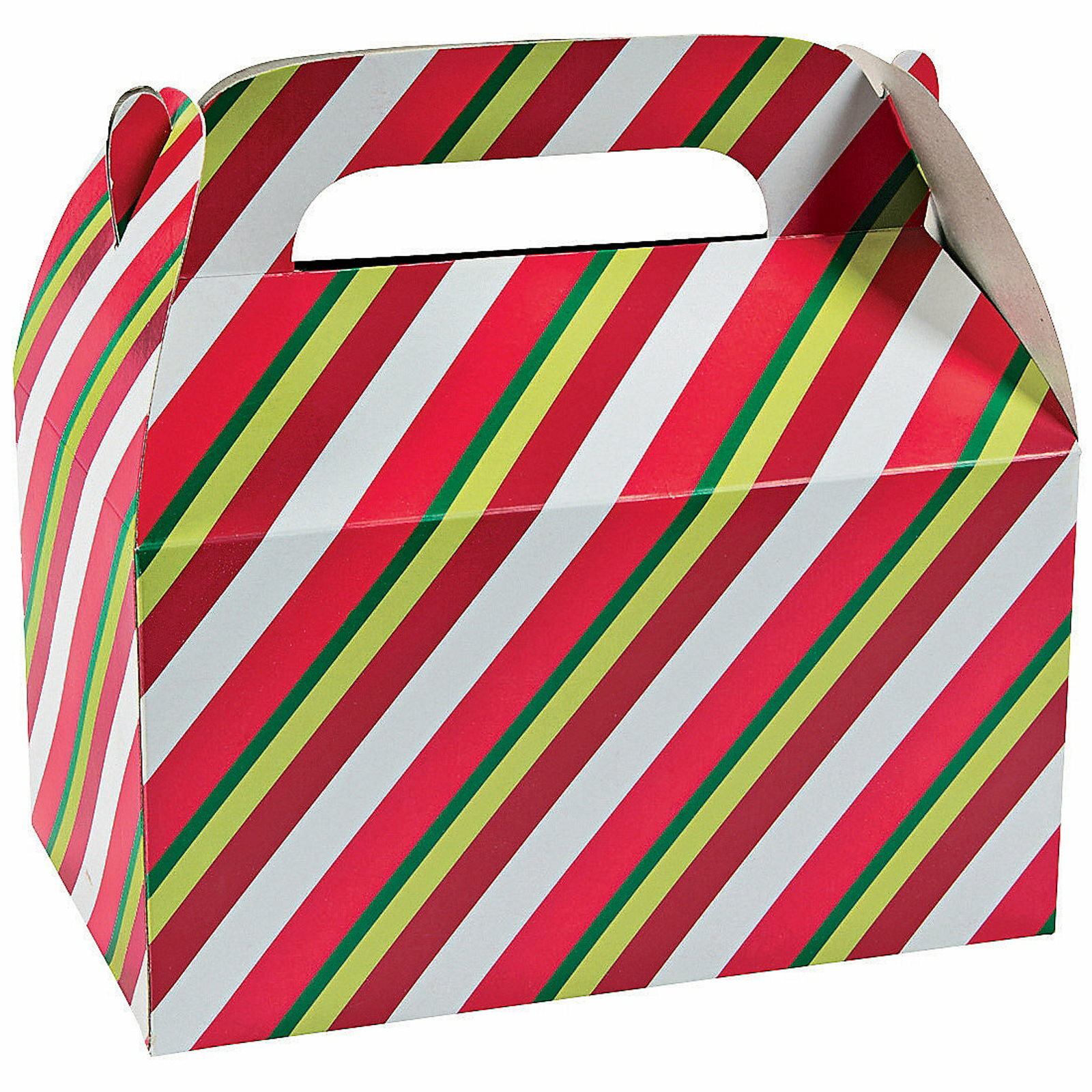 Christmas Candy Stripe Treat Boxes (Pack of 12)