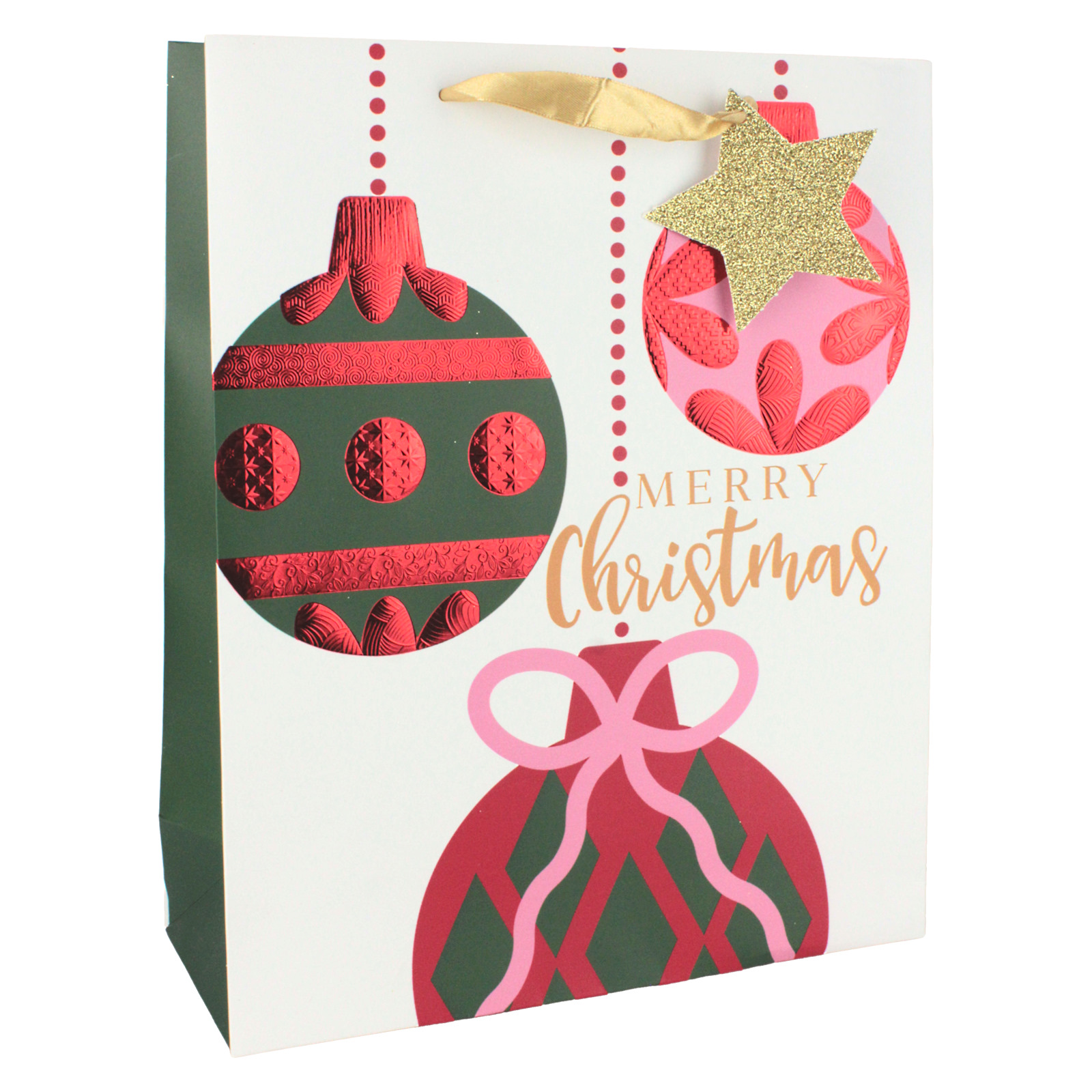 Christmas Bauble Paper Gift Bag 32cm 