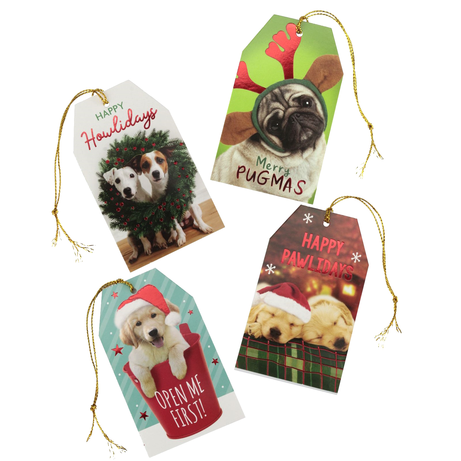 Dogs and Puppies Christmas Gift Tags (Pack of 20) 
