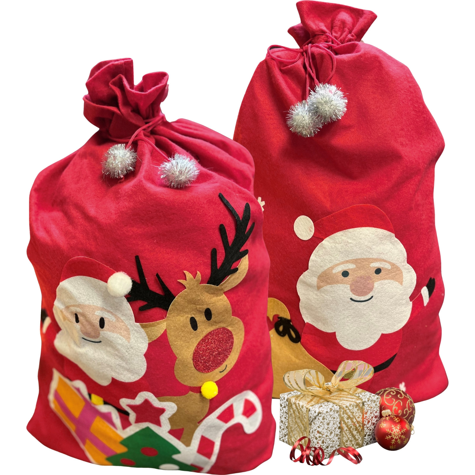 Jumbo Festive Santa Gift Sack 90cm (1 Only)