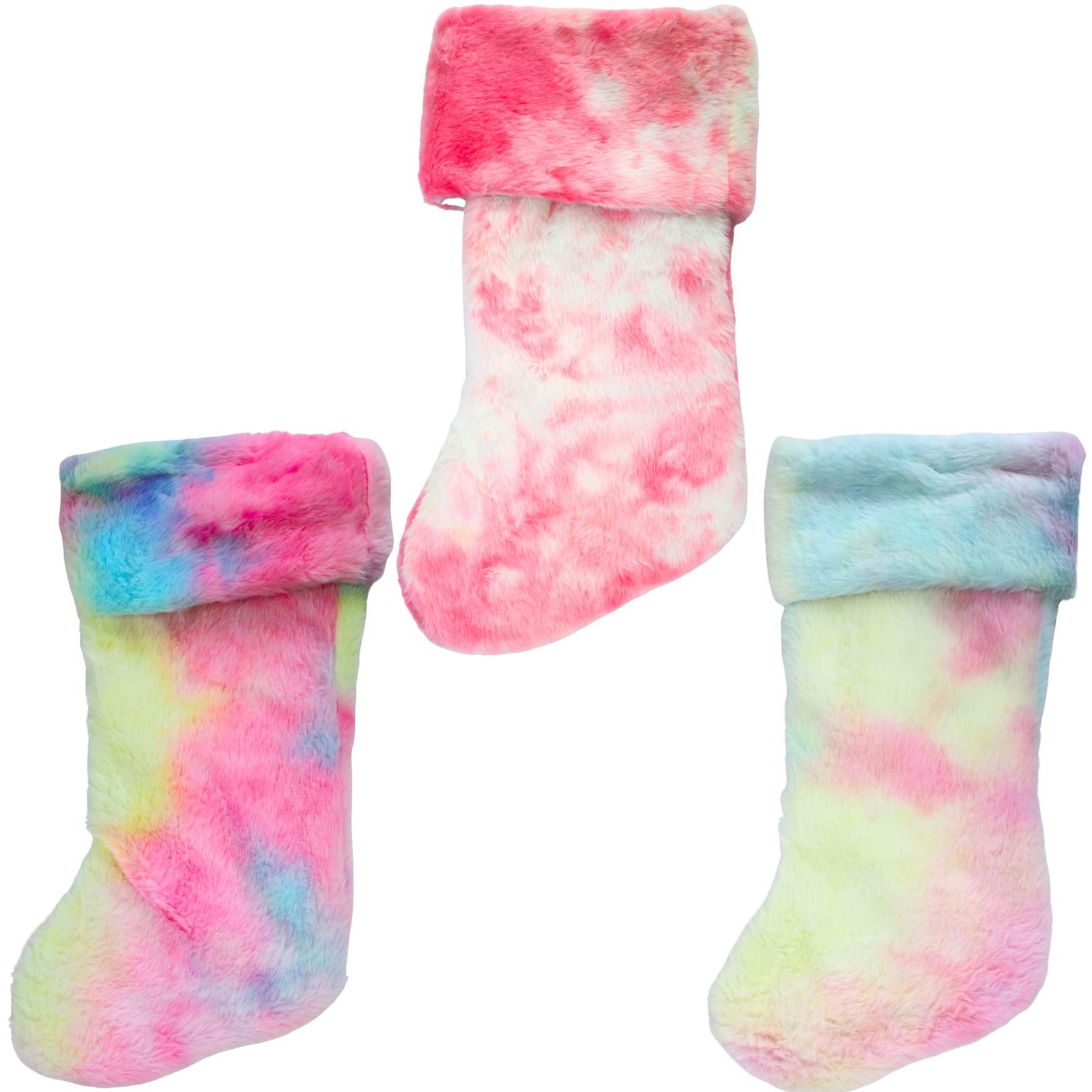 Pastel Swirl Plush Christmas Stocking (1 Only)