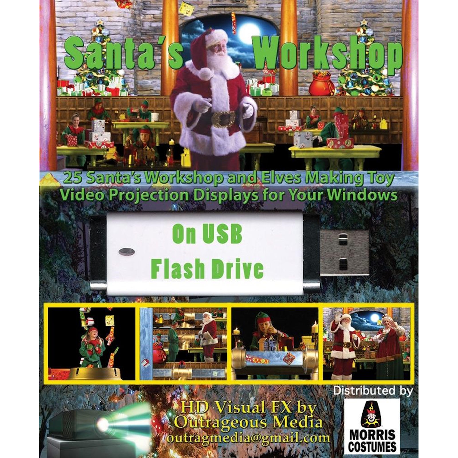 Santa's Workshop USB Digital Christmas Decor