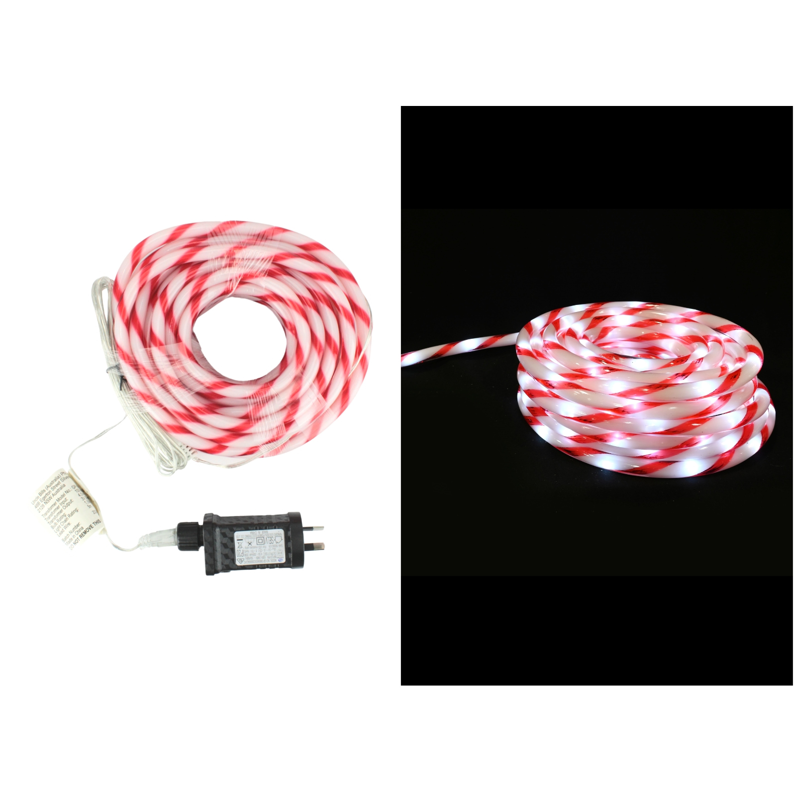 Candy Cane LED Ropelight 8m