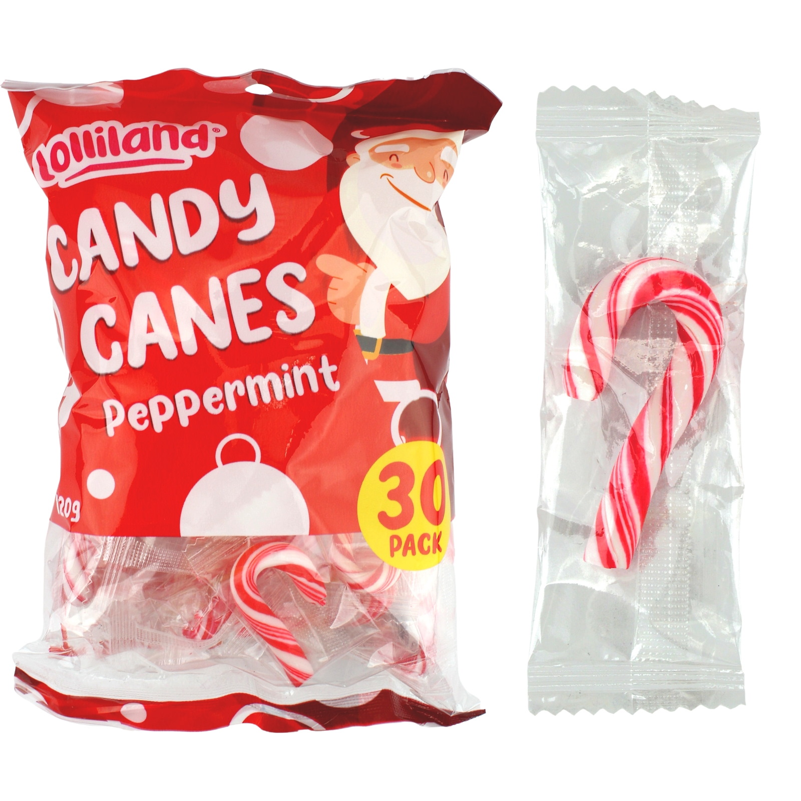 Mini Christmas Candy Canes (Pack of 30)