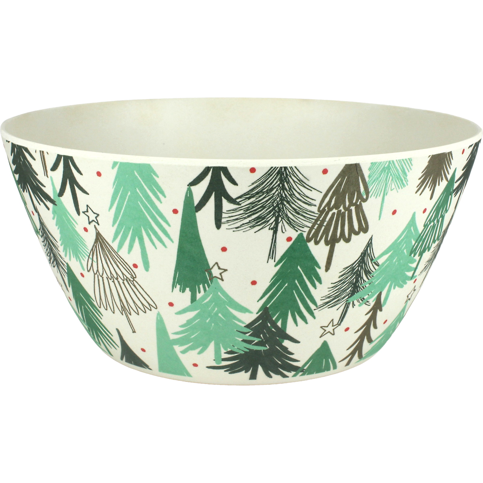 Frankie & Me Christmas Trees Bamboo Fibre Serving Bowl 25cm