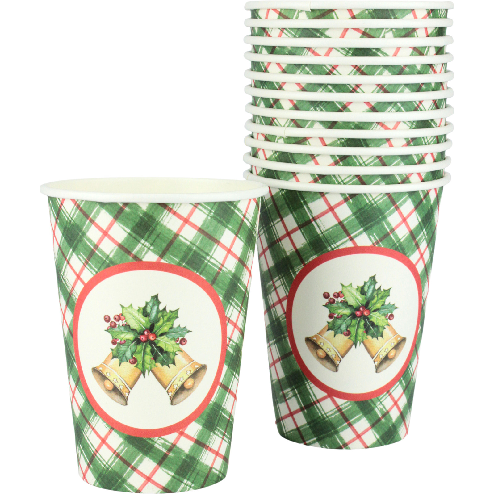 Jingle Bells Paper Cups (Pack of 12)