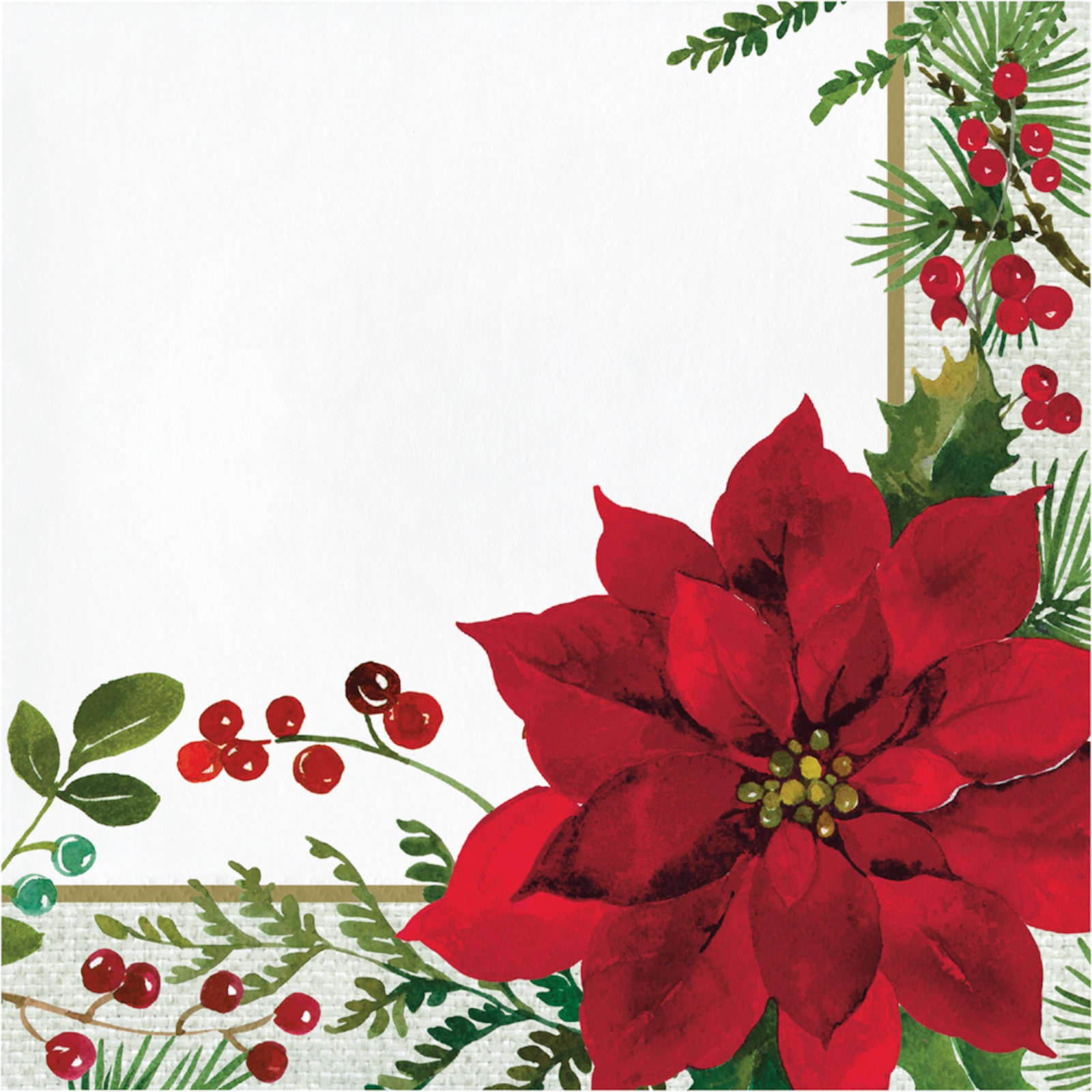 Posh Poinsettia Large Napkins / Serviettes (Pack of 16)