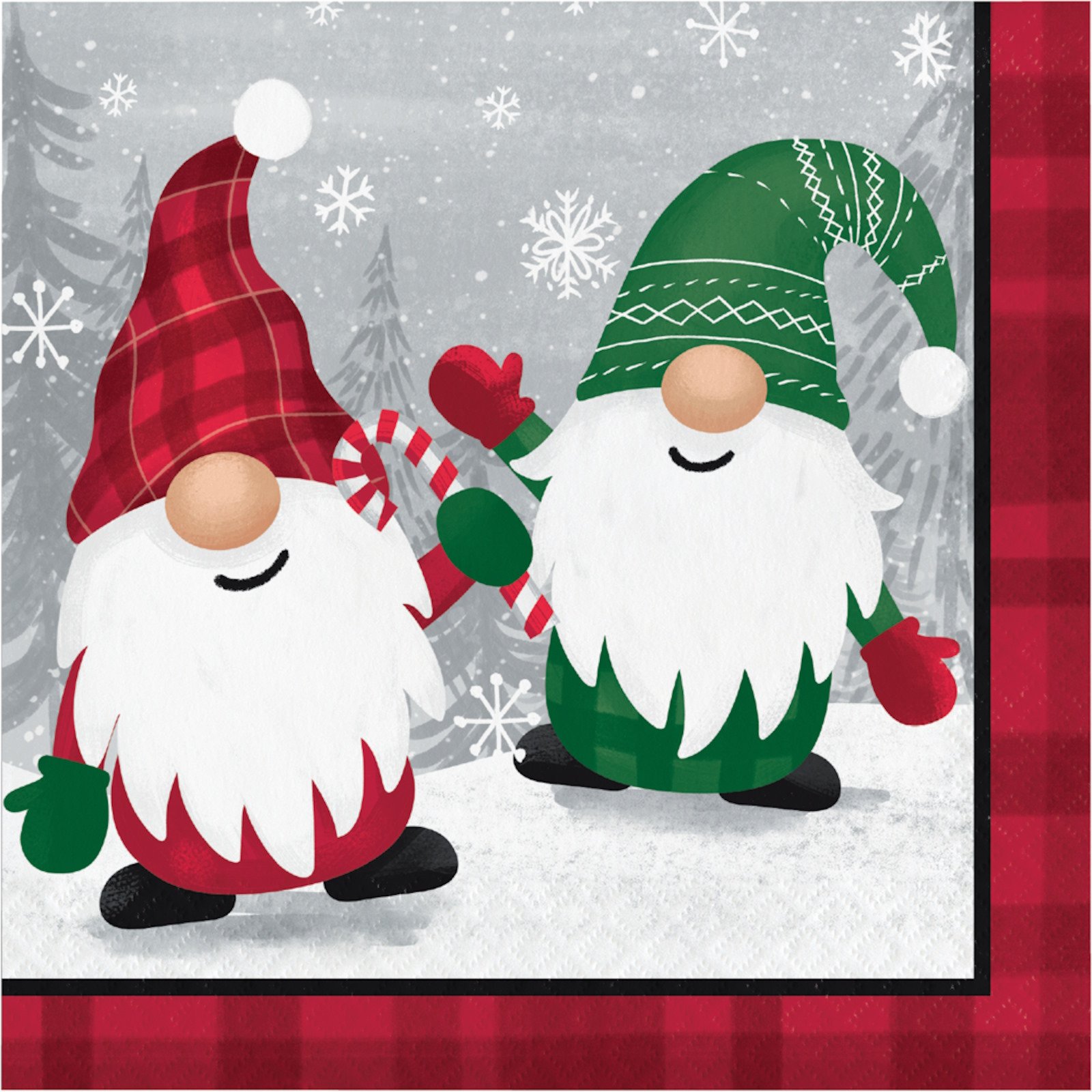 Holiday Gnome Large Napkins / Serviettes (Pack of 16)