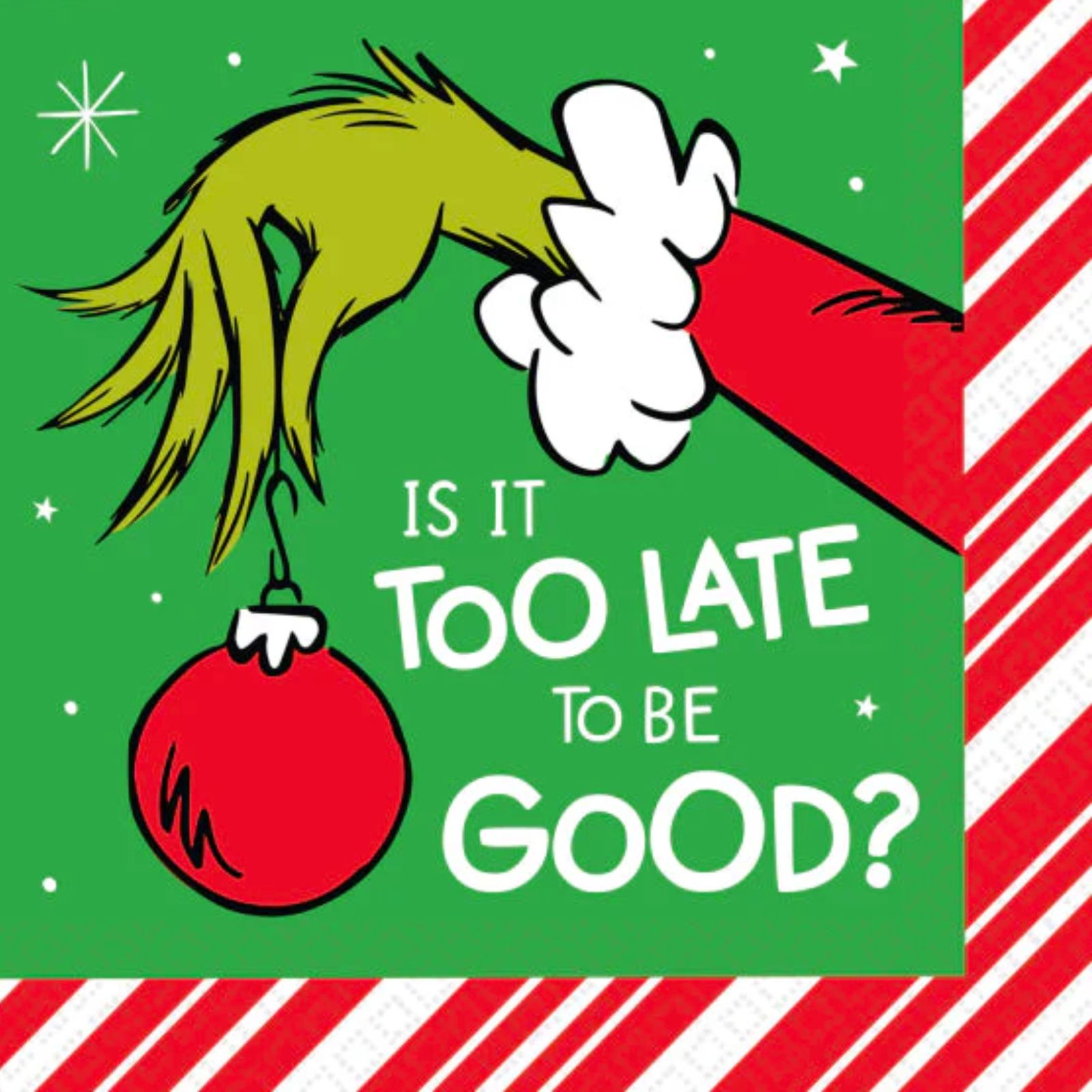 Dr. Seuss The Grinch Lunch Paper Napkins / Serviettes