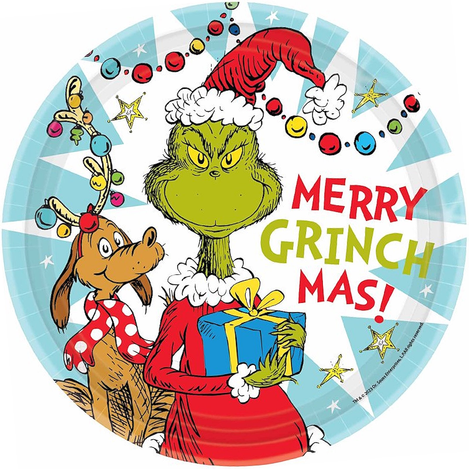 The Grinch Christmas Large Paper Plates (Pack of 8) 