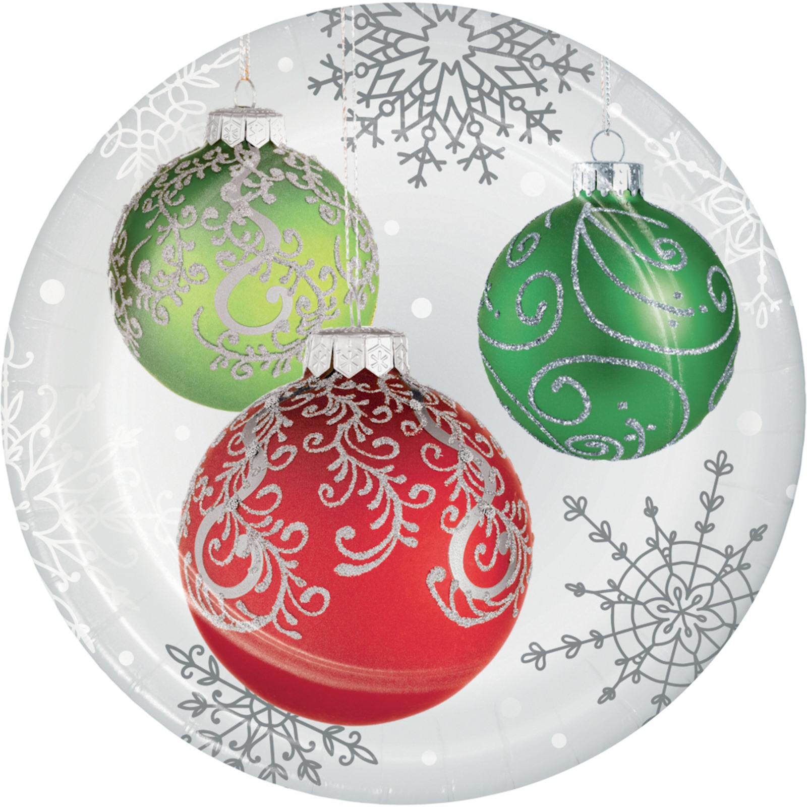 Elegant Ornaments Large Paper Plates (Pack of 8)