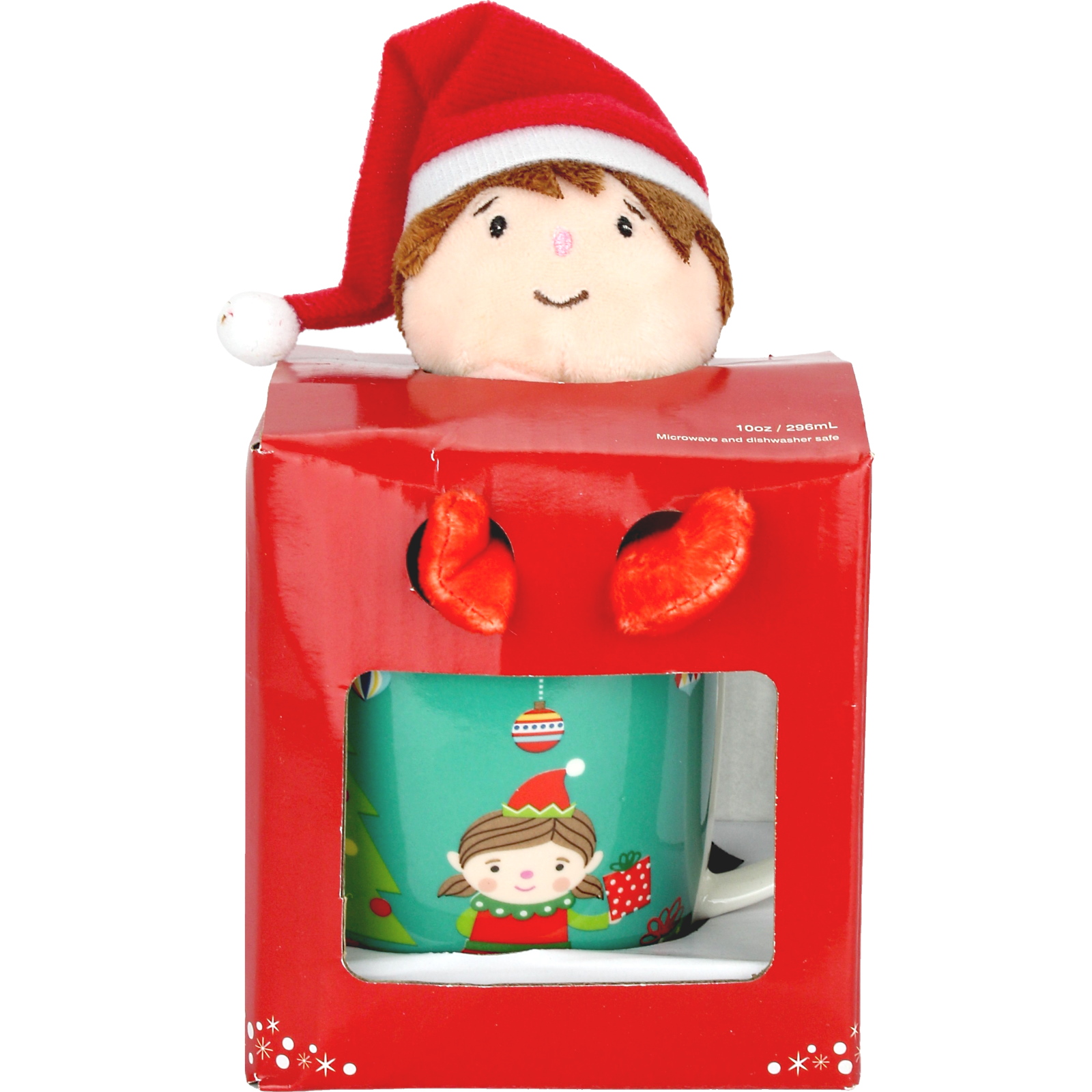 Elf Christmas Mug & Plush Toy Gift Set