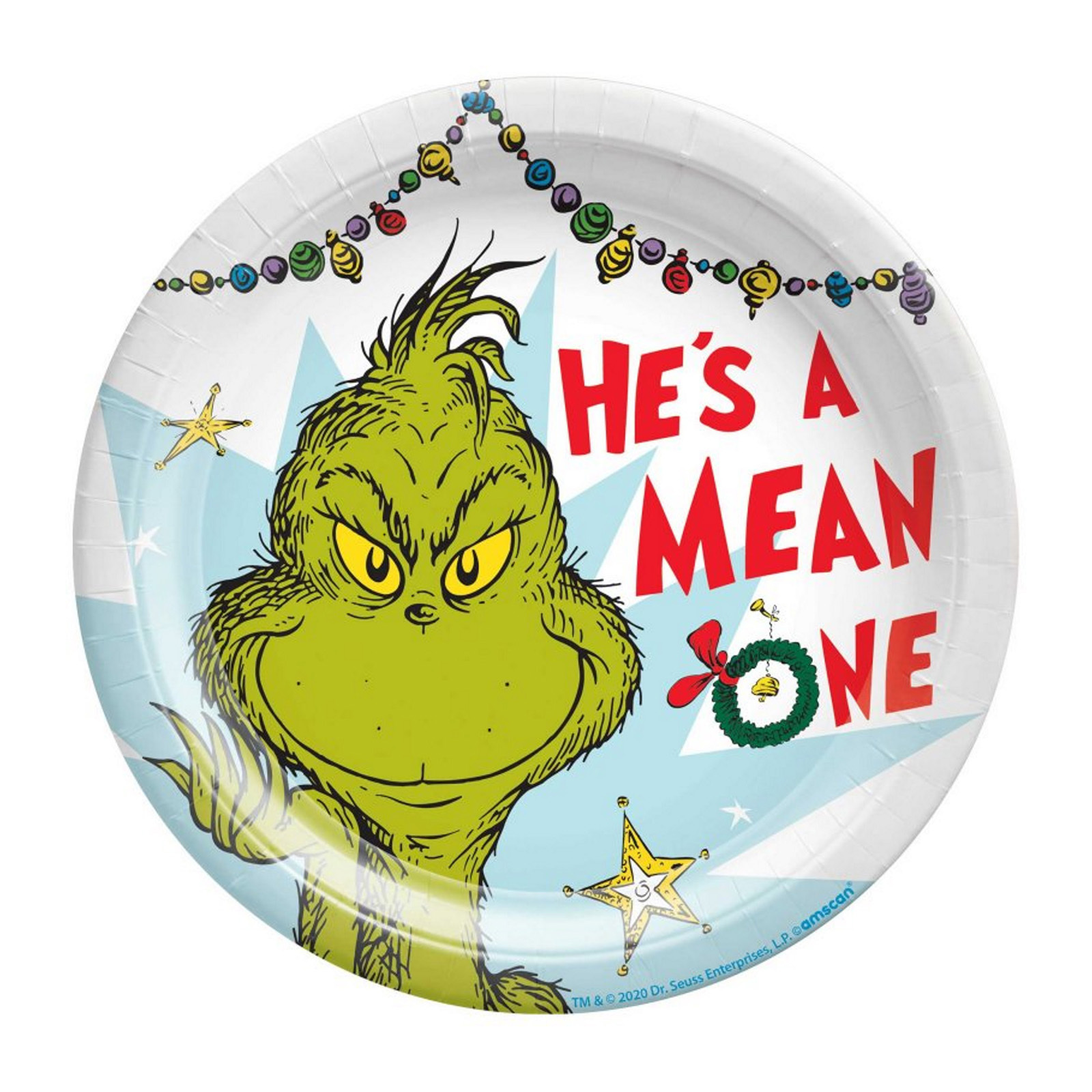 The Grinch Christmas Small Paper Plates (Pack of 8)