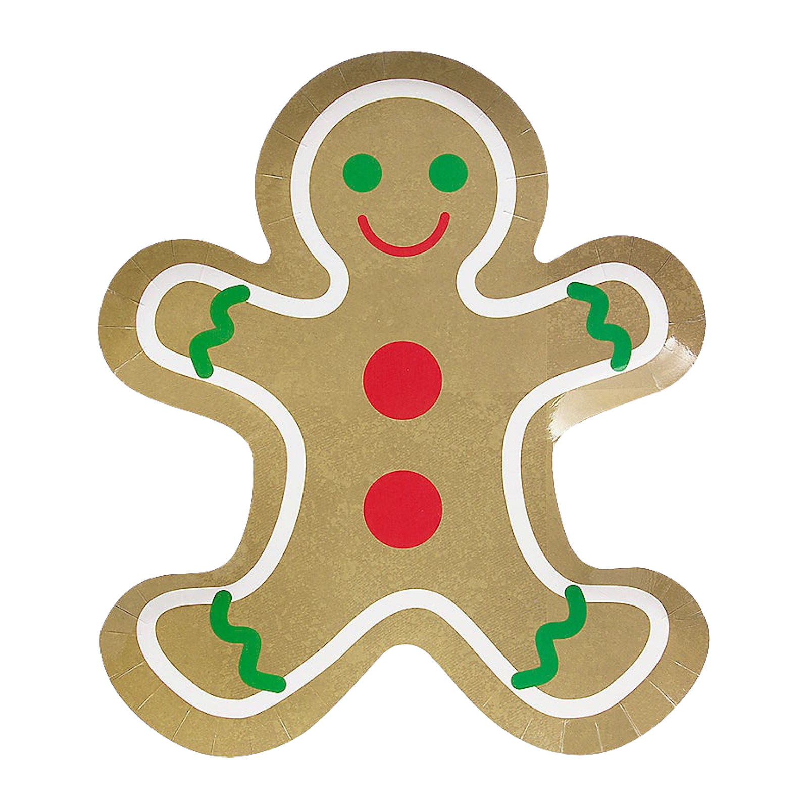 Gingerbread Man Paper Plates (Pack of 8)