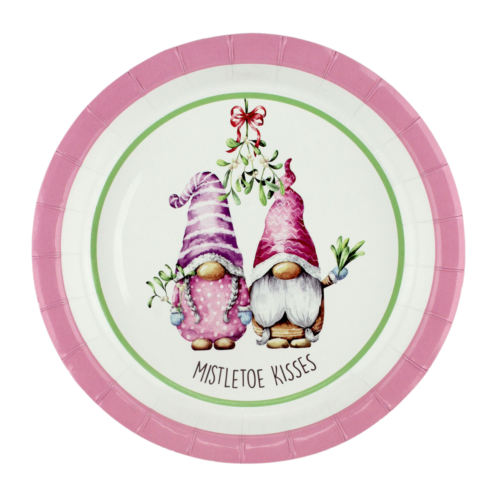 Mistletoe Mischief Gnomes Small Paper Plates (Pack of 10)