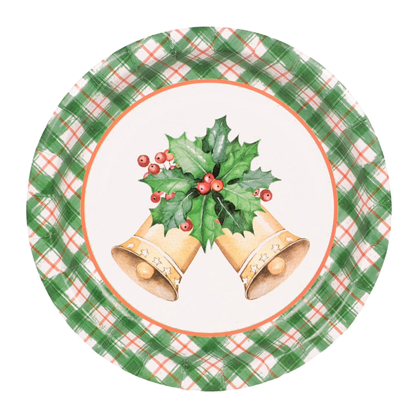 Jingle Bells Small Paper Plates (Pack of 12)