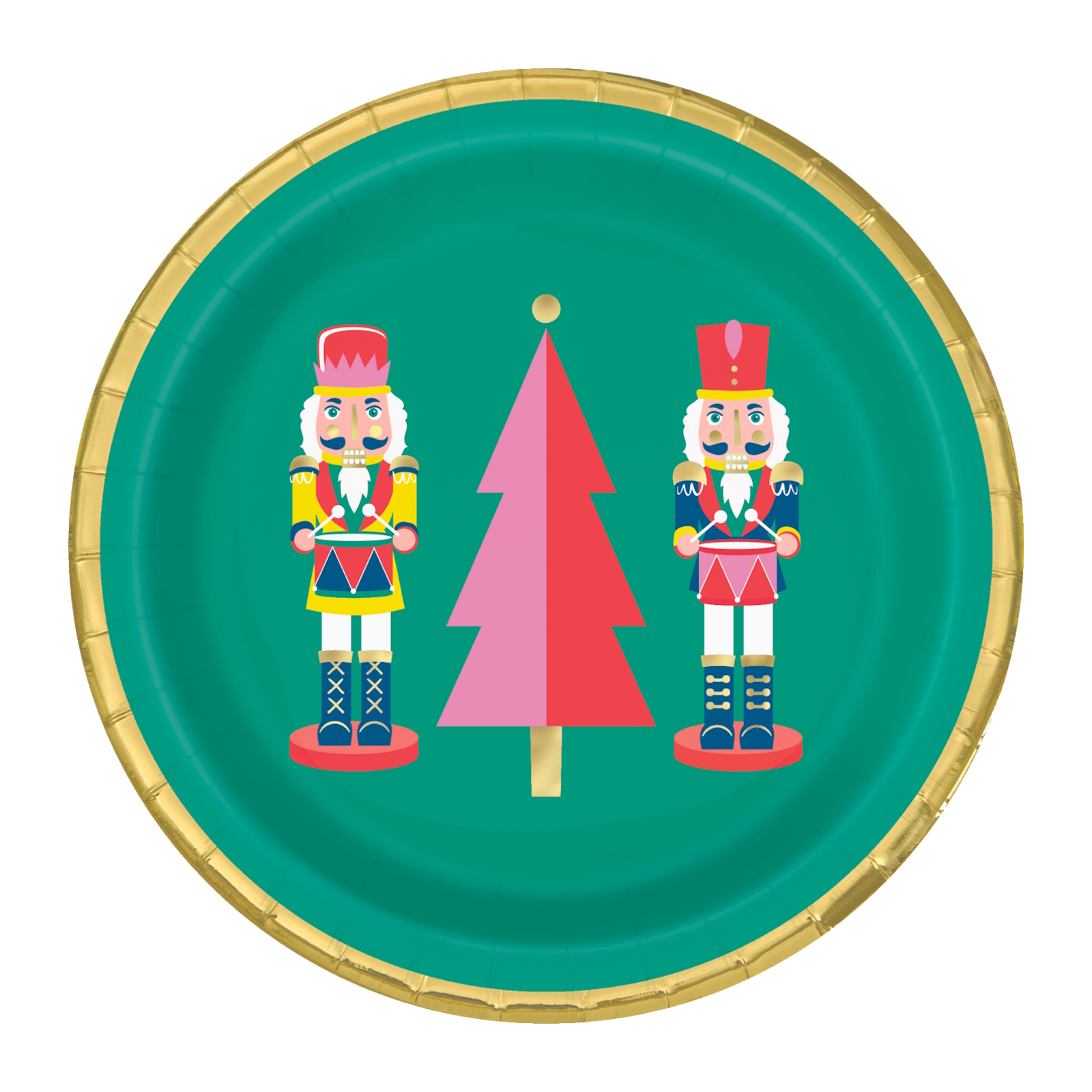 Vibrant Christmas Small Paper Plates (Pack of 8)