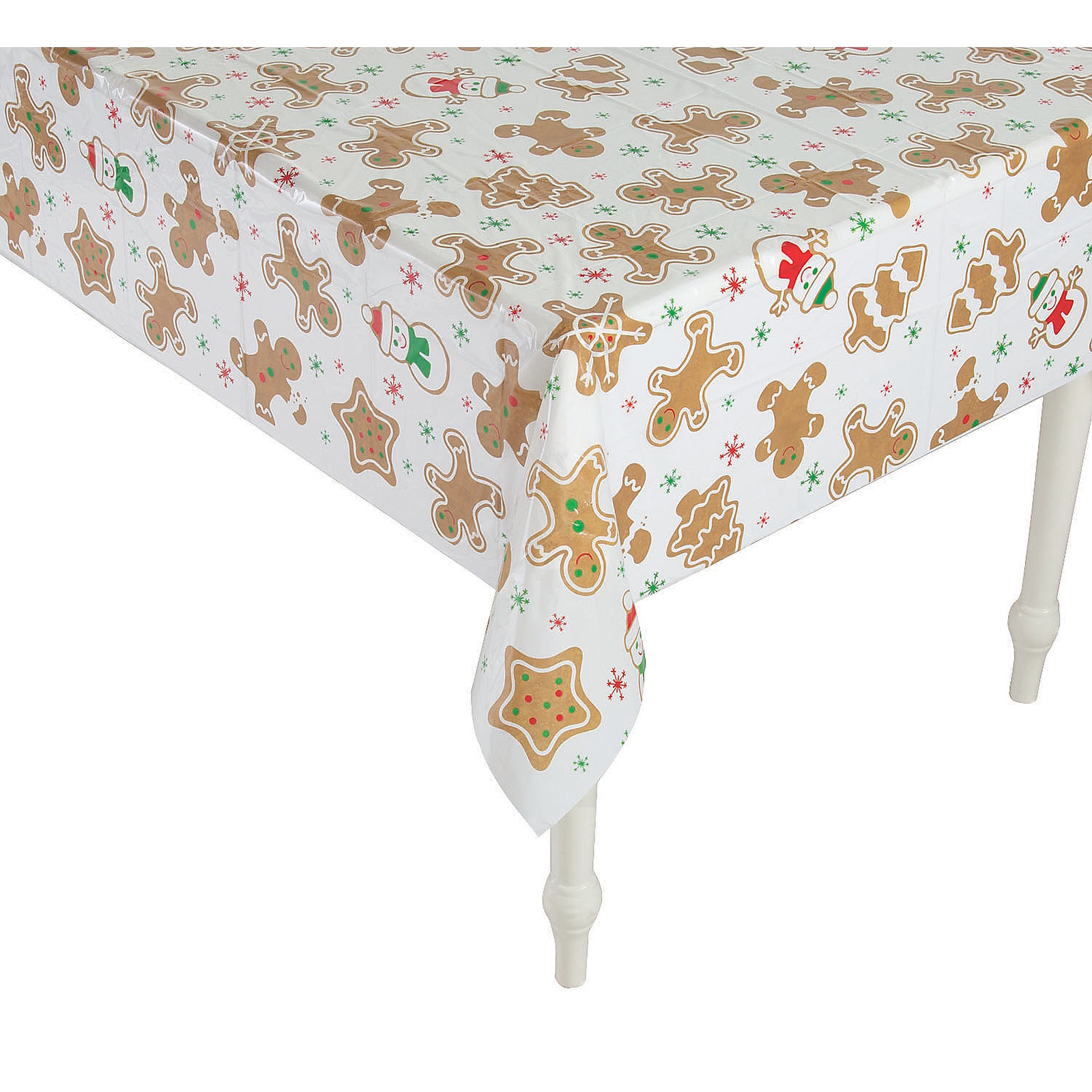 Gingerbread Party Plastic Tablecloth