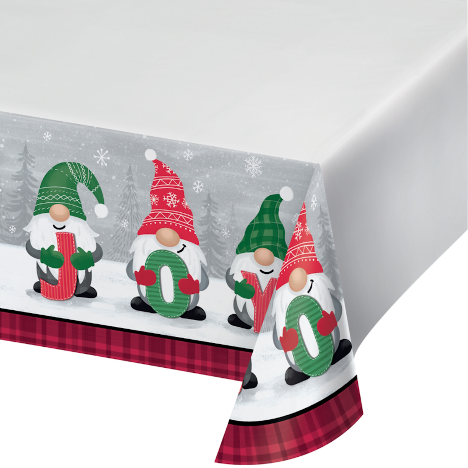 Holiday Gnomes Paper Tablecloth