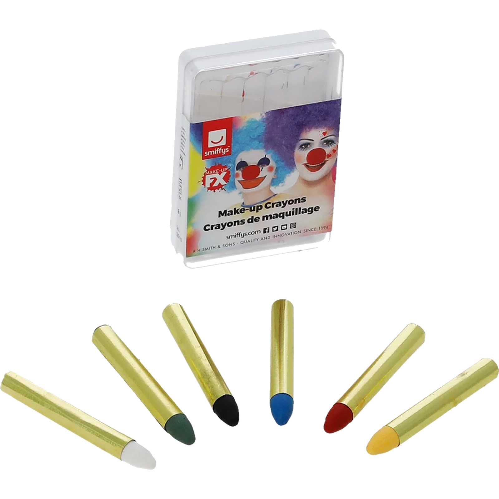 Assorted Face and Body Makeup Crayons (Pack of 6)