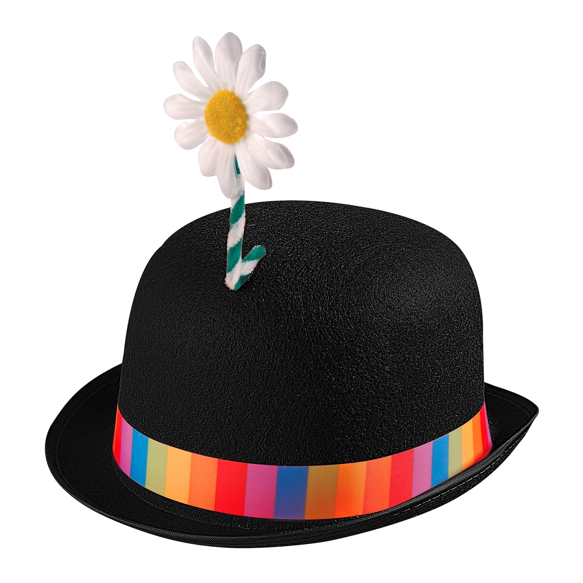Clown Bowler Hat With Flower