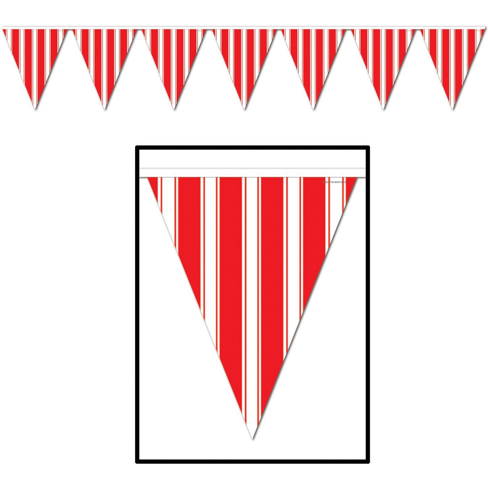 Red White Striped Flag Banner