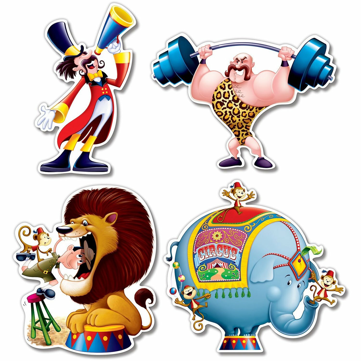 Circus Cutout Wall Decorations (Pack of 4)