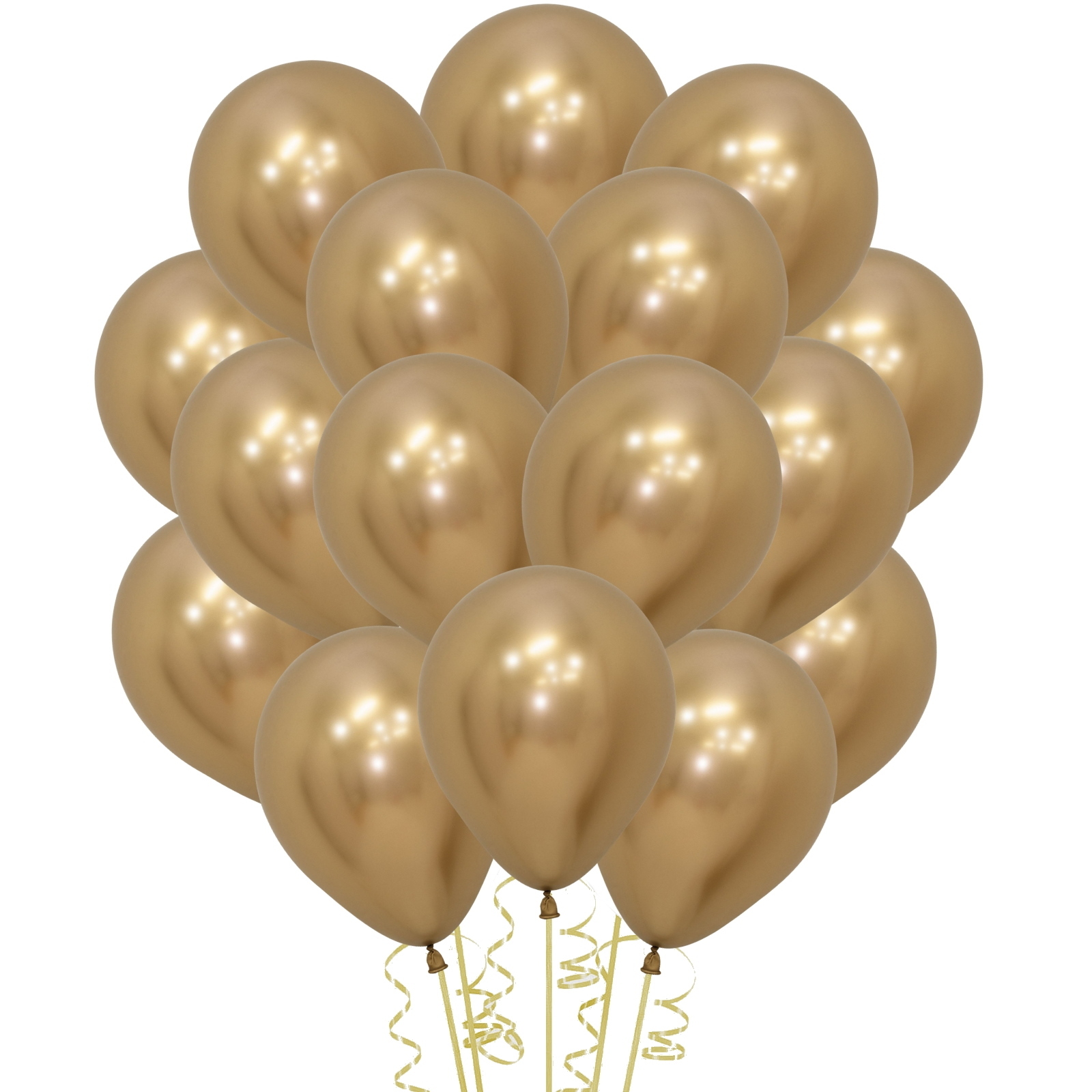 Reflex Gold Latex Small 12cm Balloons (Pack of 50)