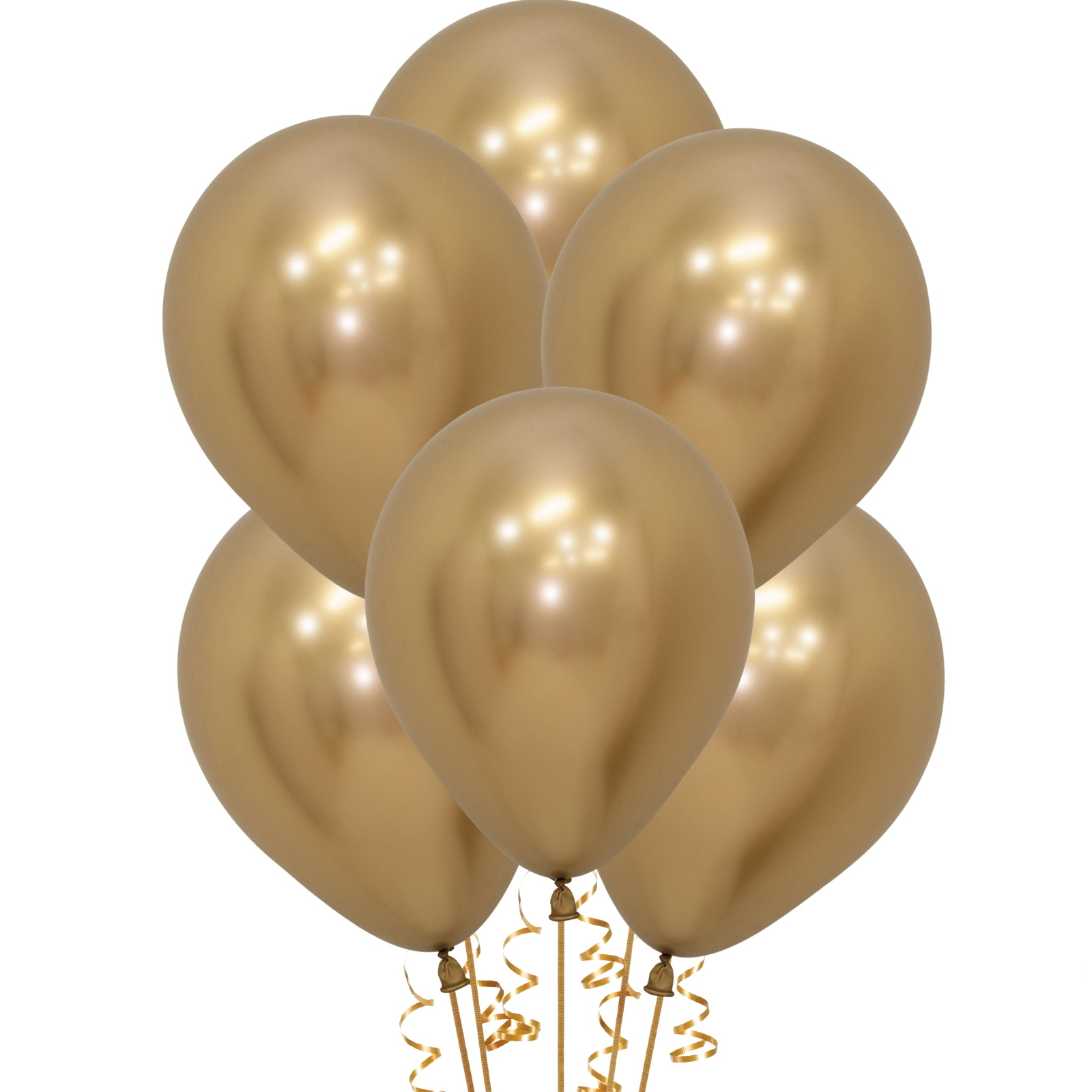 Reflex Gold Latex Balloons (Pack of 50)