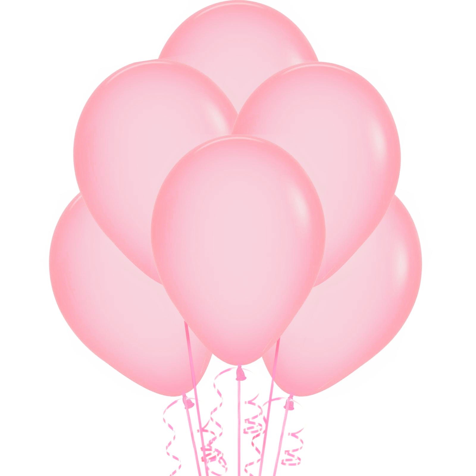 Neon Pink Latex Balloons (Pack of 6)