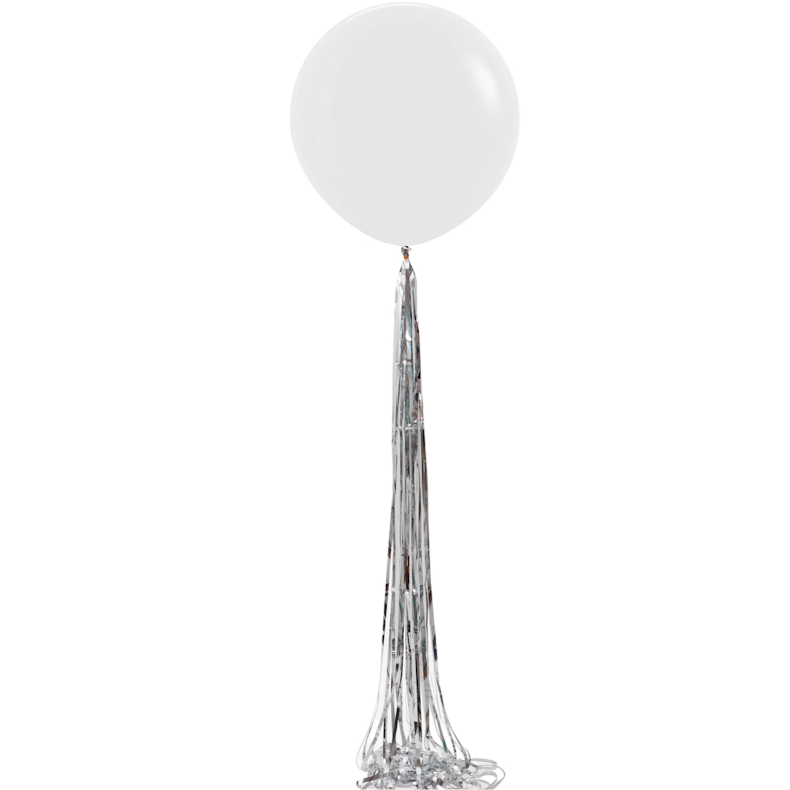 Silver Foil Tassel Balloon Tail 