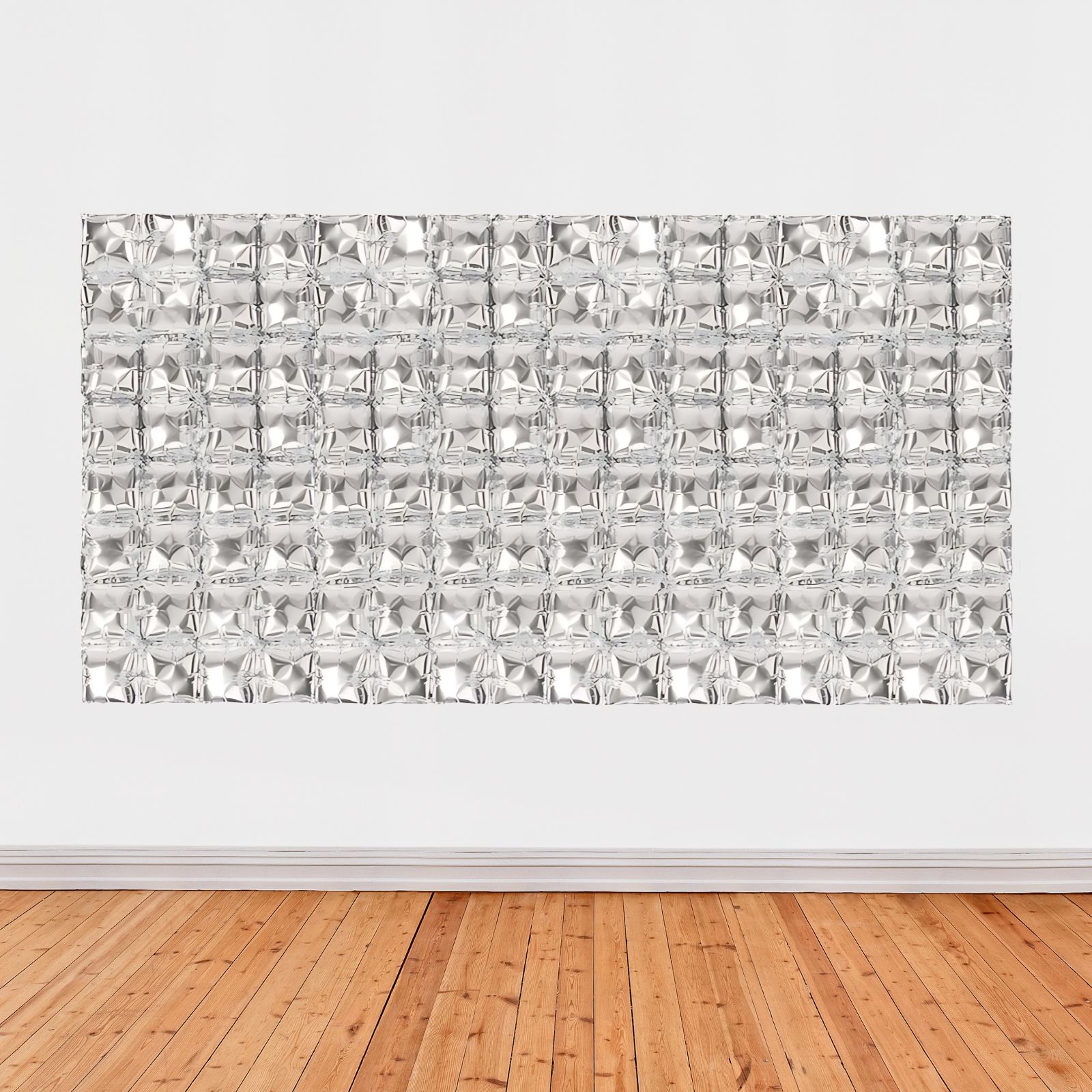 Silver Foil Balloon Backdrop Air Fill (Pack of 2)