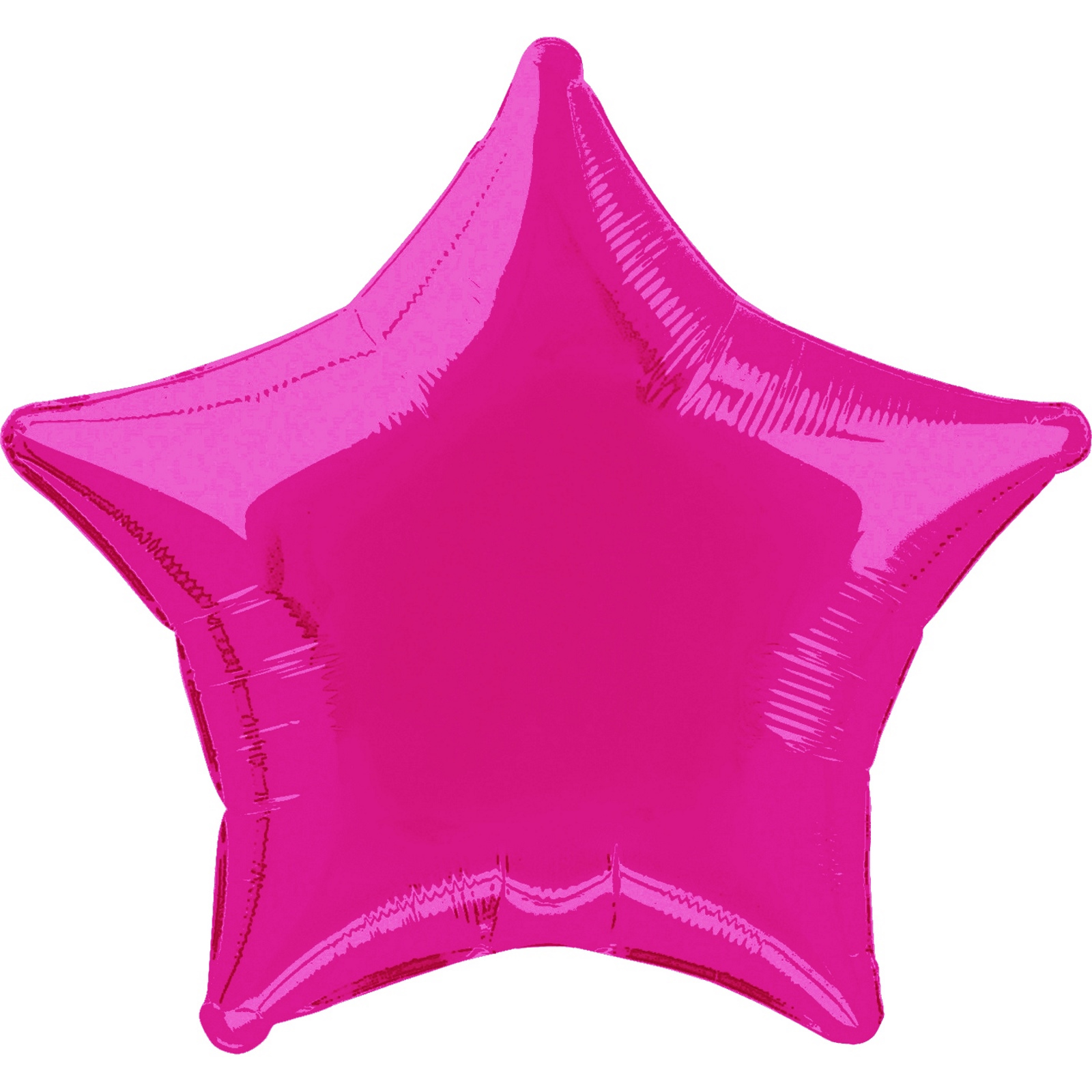 Star Shaped Hot Pink Foil Helium Balloon 50cm