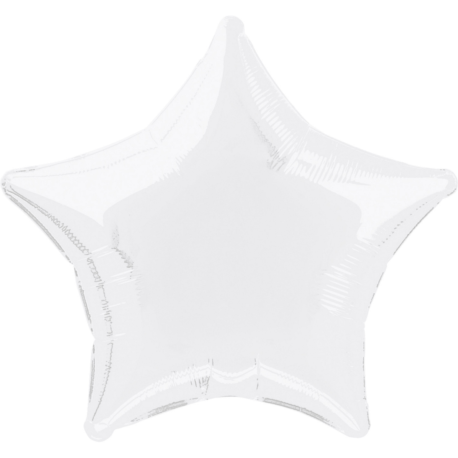 Star Shaped White Foil Helium Balloon 50cm