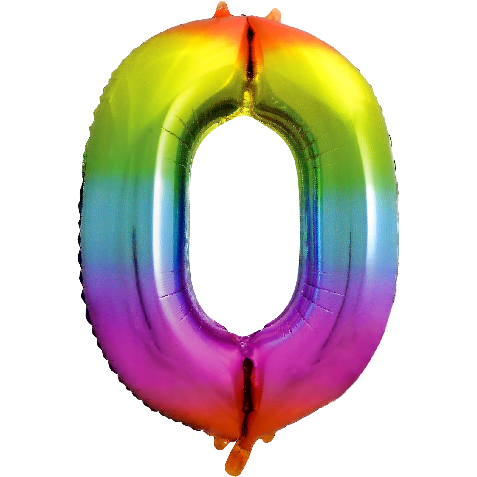 Rainbow Splash Foil Number 0 Balloon 86cm 