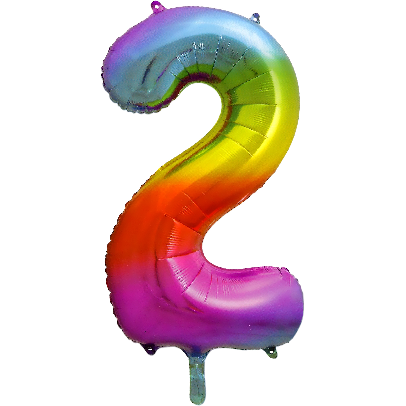 Rainbow Splash Foil Number 2 Balloon 86cm