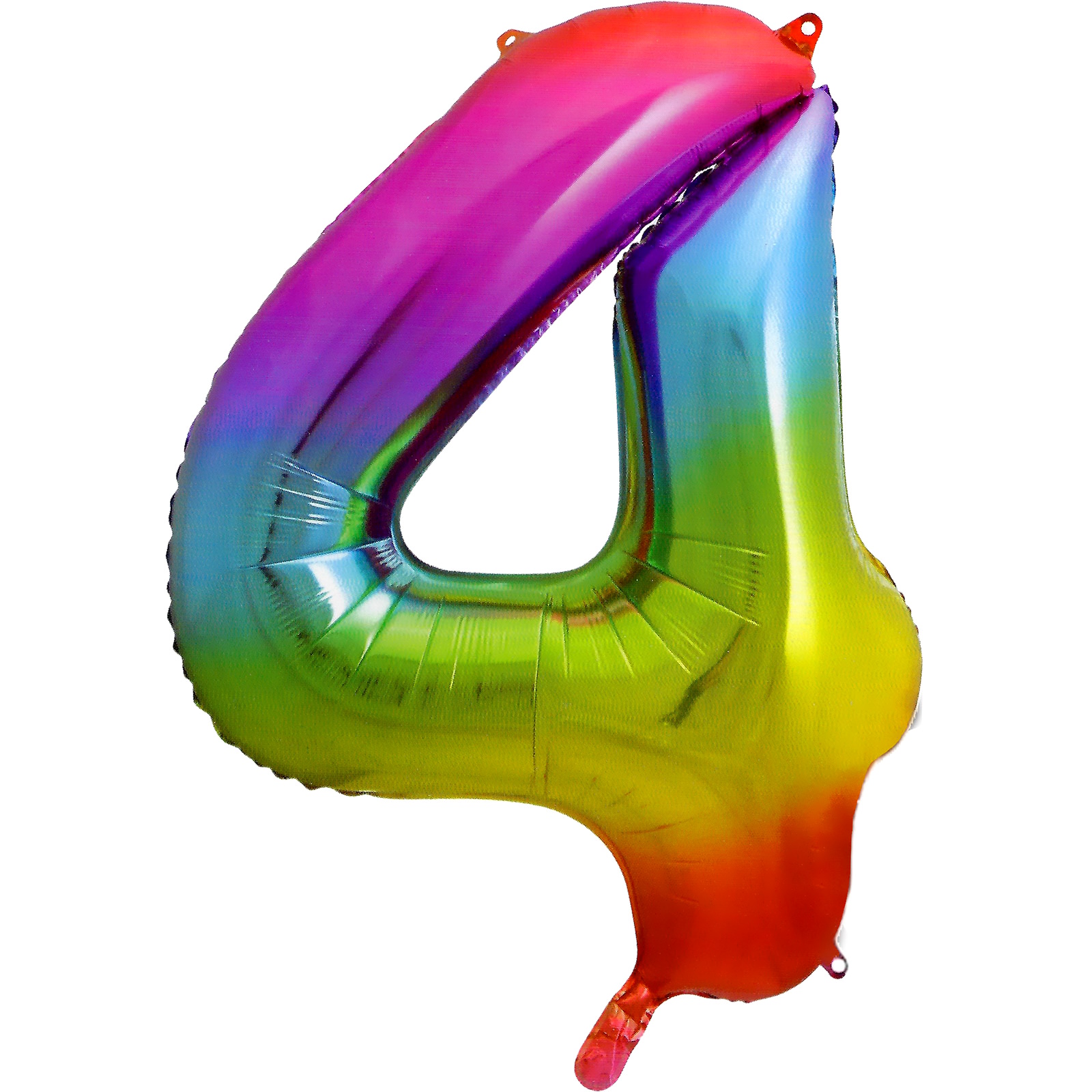 Rainbow Splash Foil Number 4 Balloon 86cm