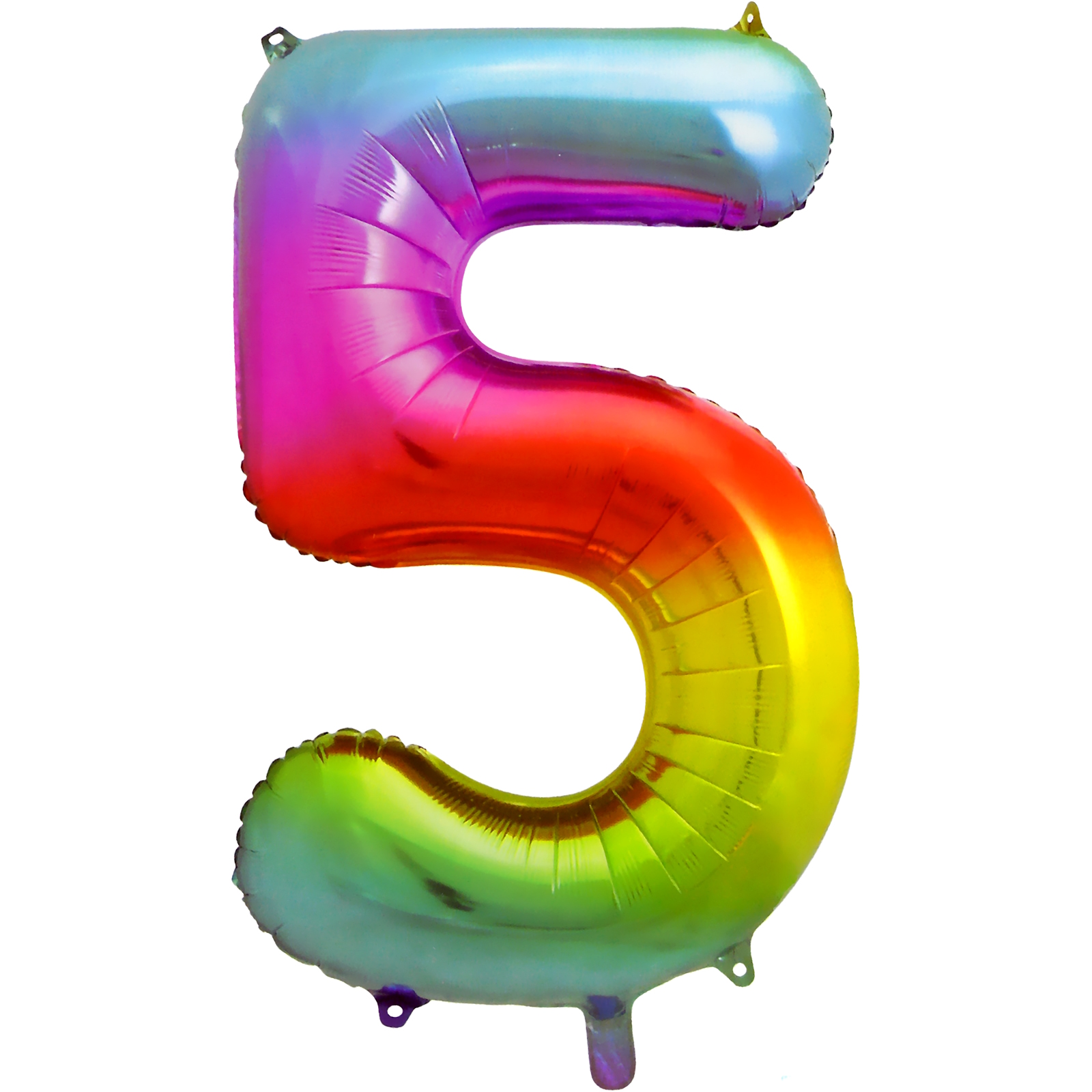 Rainbow Splash Foil Number 5 Balloon 86cm