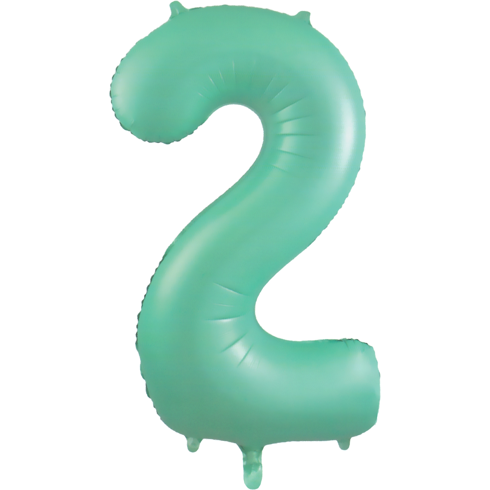 Pastel Matte Mint Green Foil Number 2 Balloon 86cm 