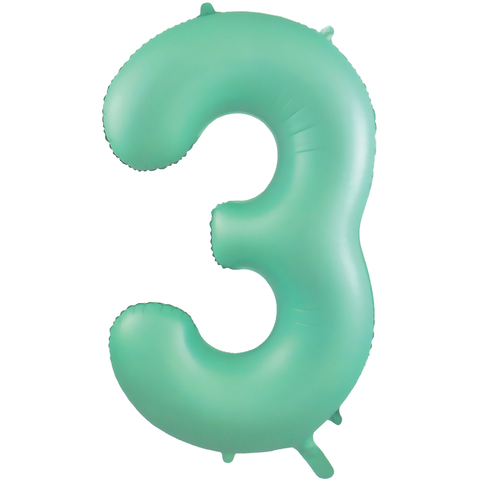 Pastel Matte Mint Green Foil Number 3 Balloon 86cm